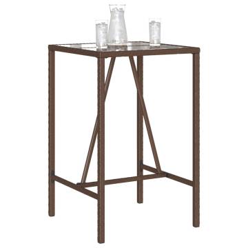 Stylish Brown Outdoor Bar Table 70x70x110 cm | Hipo Market