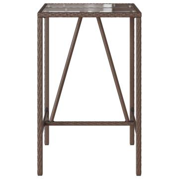 Stylish Brown Outdoor Bar Table 70x70x110 cm | Hipo Market