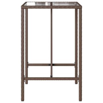 Stylish Brown Outdoor Bar Table 70x70x110 cm | Hipo Market