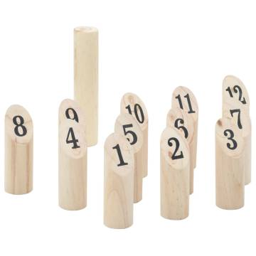 13 Piece Number Kubb Game Set - Fun Family Toss Game