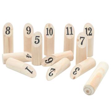 13 Piece Number Kubb Game Set - Fun Family Toss Game