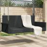 Swing Bench Black 119x56x48 cm Poly Rattan Colour black Quantity in Package 1 Cushion included no Number of 