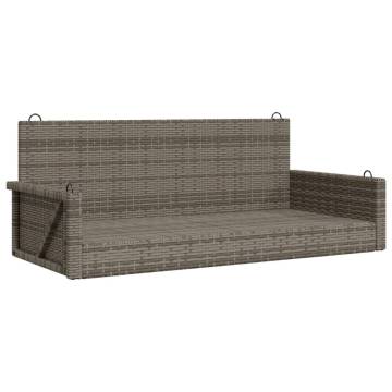 Swing Bench Grey 119x56x48 cm Poly Rattan - Relax Outdoors