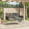 Swing Bench Grey 119x56x48 cm Poly Rattan - Relax Outdoors