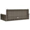 Swing Bench Grey 119x56x48 cm Poly Rattan - Relax Outdoors