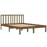 Honey Brown Solid Wood Pine Bed Frame 200x200 cm | HipoMarket