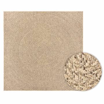 Rug ZIZUR 200x200 cm - Jute Look Indoor & Outdoor