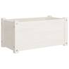 Garden Planter White 60x31x31 cm - Solid Pinewood | Hipo Market