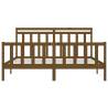 Honey Brown Solid Wood Pine Bed Frame 200x200 cm - HIPO Market