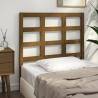 Bed Headboard Honey Brown 105.5x4x100 cm Solid Wood Pine Colour honey brown Size 105.5 x 100 cm Quantity in Package 1 