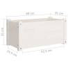 Garden Planter White 60x31x31 cm - Solid Pinewood | Hipo Market