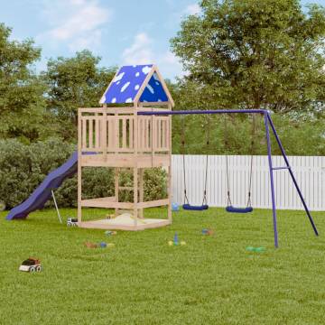 Outdoor Playset Solid Wood Pine - Fun for Kids | Hipo Market