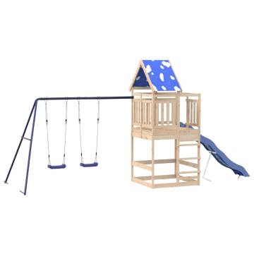 Outdoor Playset Solid Wood Pine - Fun for Kids | Hipo Market