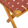 Garden Bench Red Solid Wood Acacia & Fabric | Hipomarket