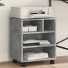 Printer Stand with Wheels Concrete Grey 41x32x48 cm Colour concrete grey 