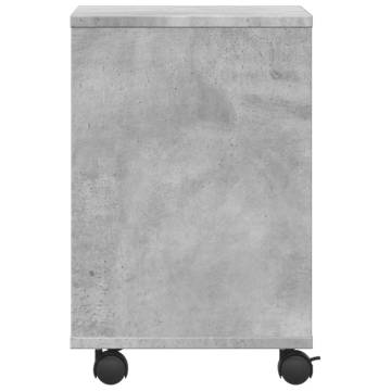 Printer Stand with Wheels - Concrete Grey 41x32x48 cm