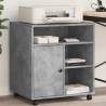 Printer Stand with Wheels Concrete Grey 60x50x67 cm Colour concrete grey 