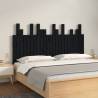 Wall Headboard Black 146.5x3x80 cm Solid Wood Pine Colour black Size 146.5 x 80 cm Quantity in Package 1 