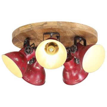 Ceiling Lamp Distressed Red 25W - Industrial Style Light