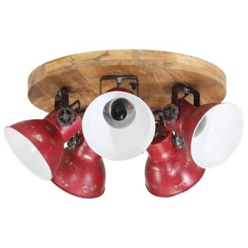 Ceiling Lamp Distressed Red 25W - Industrial Style Light