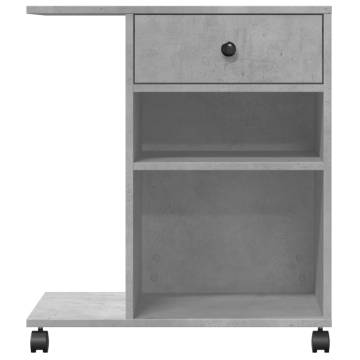 Printer Stand with Wheels - Concrete Grey 60x40x68.5 cm