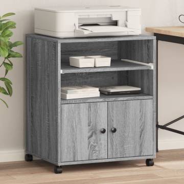 Printer Stand with Wheels - Grey Sonoma | Hipomarket