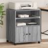 Printer Stand with Wheels Grey Sonoma 60x48x74 cm Colour grey sonoma 