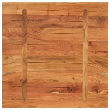 Table Top 70x70 cm | Solid Acacia Wood | Rustic Design