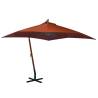 Hanging Parasol with Pole Terracotta 3x3 m Solid Fir Wood Colour terracotta Size 3 x 3 m Quantity in Package 1 