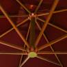 Hanging Parasol with Solid Fir Wood Pole - Terracotta 3x3m