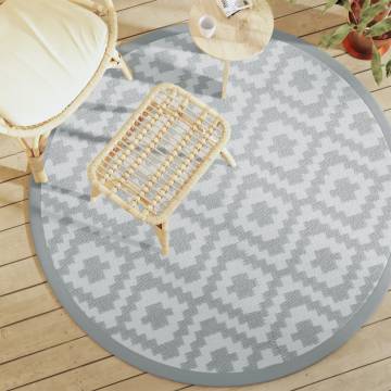 Outdoor Grey Carpet Ø160 cm - Durable & UV-Resistant