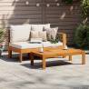 Garden Table 100x50x27 cm - Solid Acacia Wood | HipoMarket