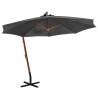 Hanging Parasol with Pole Anthracite 3.5x2.9 m Solid Fir Wood Colour anthracite Size 3.5 x 2.9 m Quantity in Package 1 