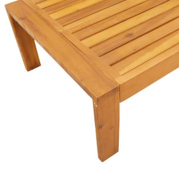 Garden Table 100x50x27 cm - Solid Acacia Wood | HipoMarket