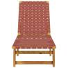 Sun Loungers 2 pcs Red Acacia & Fabric - Relax in Style