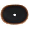 Countertop Basin Black & Orange Ceramic 47x33 cm - Chic Design