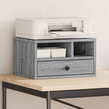 Printer Stand Grey Sonoma - Engineered Wood | HipoMarket