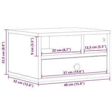 Printer Stand Grey Sonoma - Engineered Wood | HipoMarket