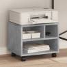 Printer Stand with Wheels Concrete Grey 41x32x34,5 cm Colour concrete grey 