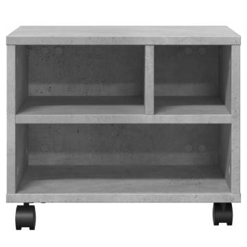 Printer Stand with Wheels - Concrete Grey 41x32x34.5 cm