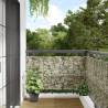 Garden Privacy Screen Stone Look Grey 800x75 cm PVC Colour stone Size 800 x 75 cm Quantity in Package 1 