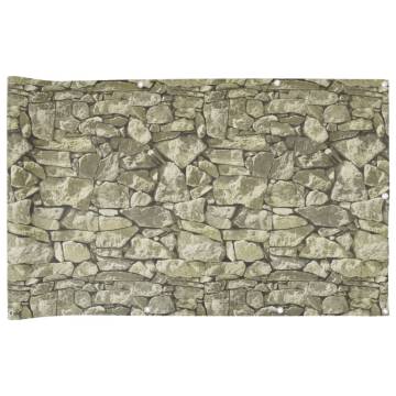 Garden Privacy Screen Stone Look Grey | 800x75 cm PVC