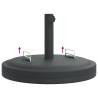 Parasol Base with Handles for Ø38/48 mm Poles - 25 kg Round