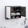 Bathroom Mirror Cabinet 80x15x60 cm MDF Shining Grey Colour shining grey Quantity in Package 1 