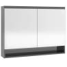 Stylish Bathroom Mirror Cabinet 80x15x60 cm in Shining Grey