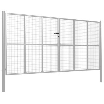 Garden Gate Galvanised Steel 415x225 cm - Durable & Sturdy