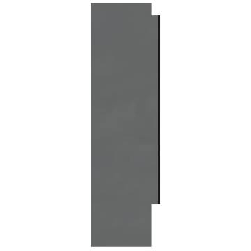 Stylish Bathroom Mirror Cabinet 80x15x60 cm in Shining Grey