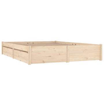 Stylish 200x200 cm Bed Frame with Drawers | Hipo Market