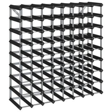 Stylish Black Pine Wine Rack for 72 Bottles - Hipomarket