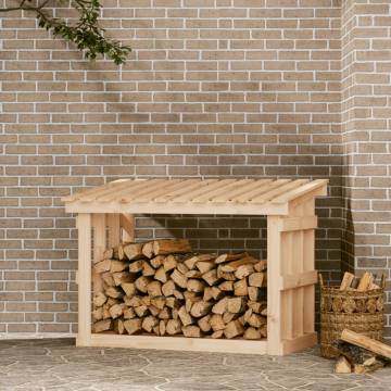 Firewood Rack 108x64.5 cm - Solid Pine Wood Storage Solution